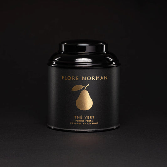 POIRE - Thé vert aux Pommes, aux Poires, au Caramel et au Calvados "Pays d'Auge" - Flore Norman