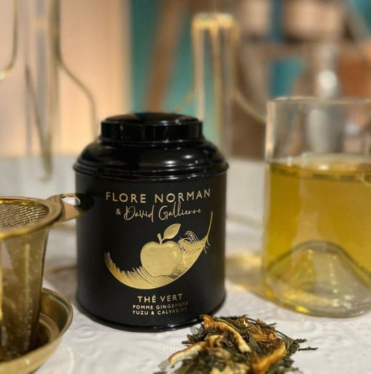 YUZU - Thé vert aux Pommes, Yuzu de Normandie, Gingembre et Calvados "Pays d'Auge". - Flore Norman