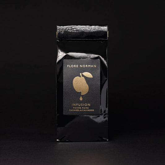 CARAMEL - Infusion aux Pommes, aux Poires, au Caramel et au Calvados "Pays d'Auge" - Flore Norman