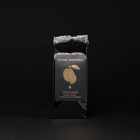 CARAMEL - Infusion aux Pommes, aux Poires, au Caramel et au Calvados "Pays d'Auge" - Flore Norman