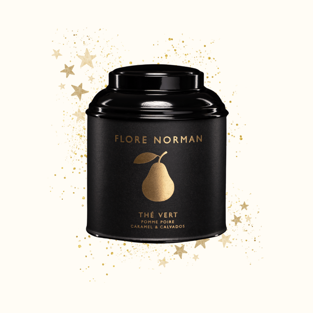 POIRE - Thé vert aux Pommes, aux Poires, au Caramel et au Calvados "Pays d'Auge" - Flore Norman